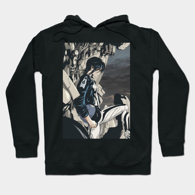 Original Manga Poster Mecha Pilot Hoodie by Jay Spotting